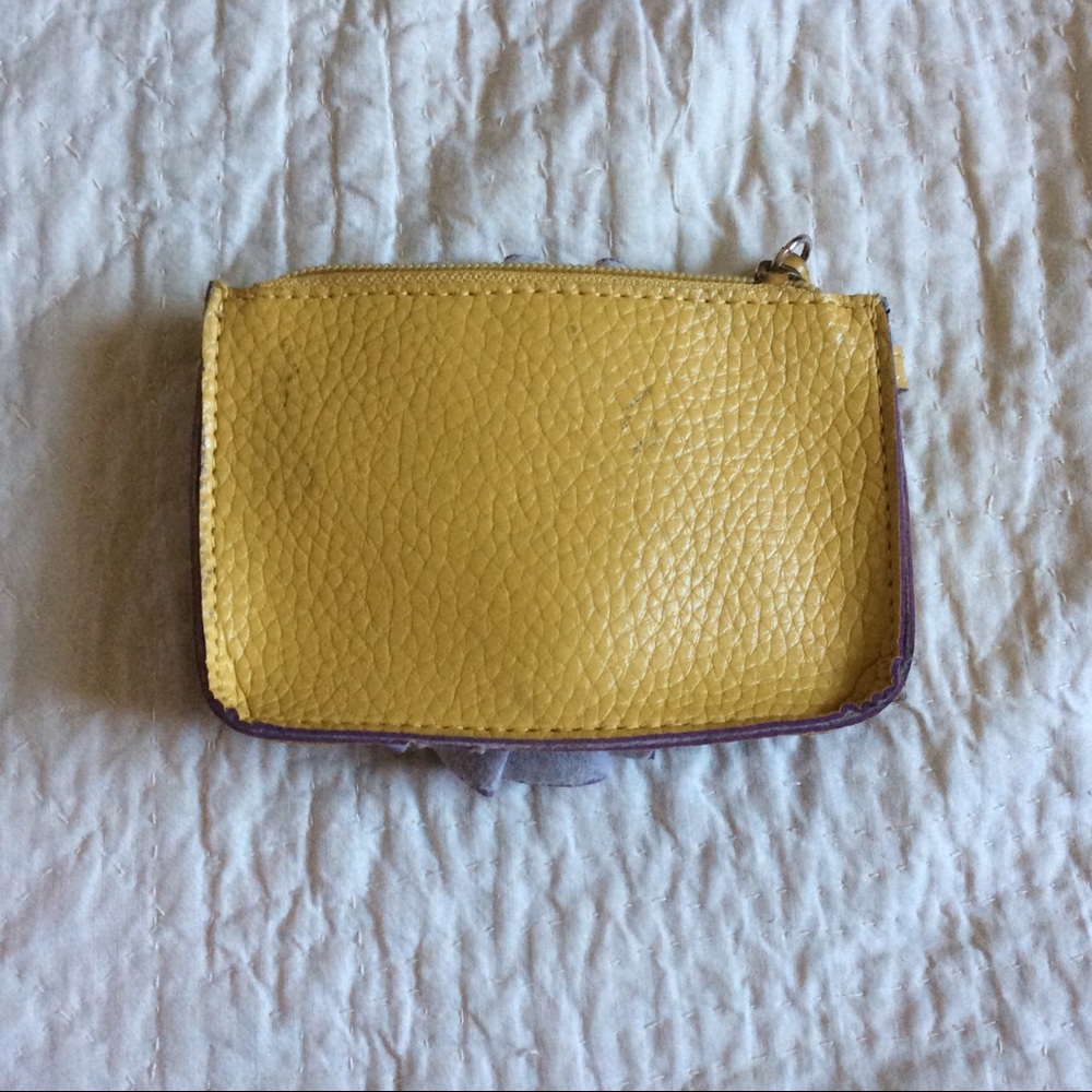 SOLD Rose Ruffle Coin Pouch Yellow - Picture 5 of 5